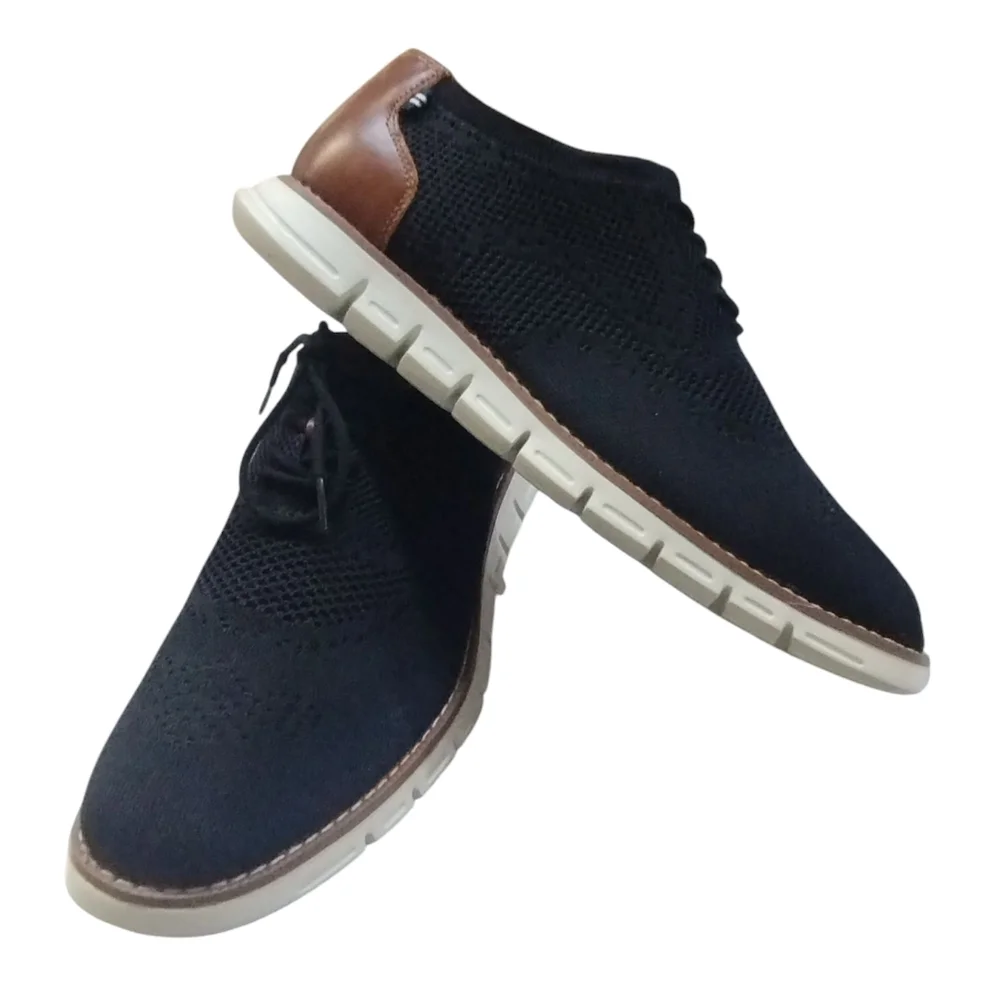 Nautica Men's Knit Dress Oxford Dress Shoes Size 12 Breathable Stylish Lightweig